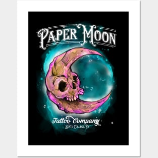 Paper Moon Tattoo Company MoonSkull Posters and Art